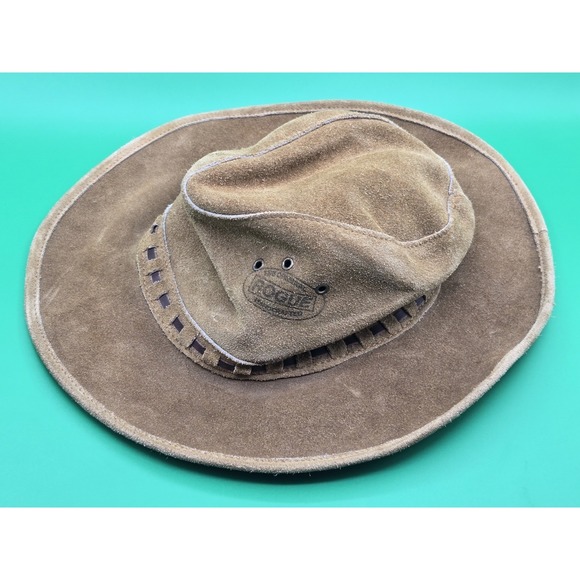 The Original Rouge Handcrafted Large Hat Safari Australian Suede Leather - Picture 9 of 11